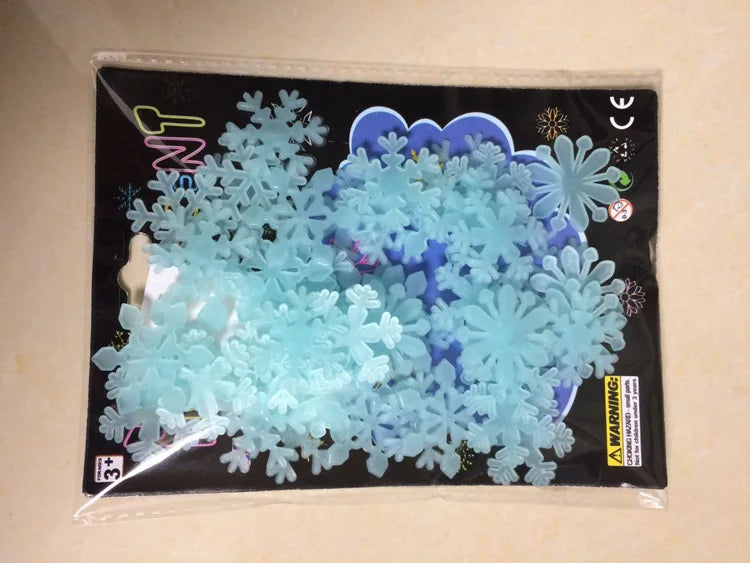 Autocollant mural flocon de neige lumineux - 50 pièces