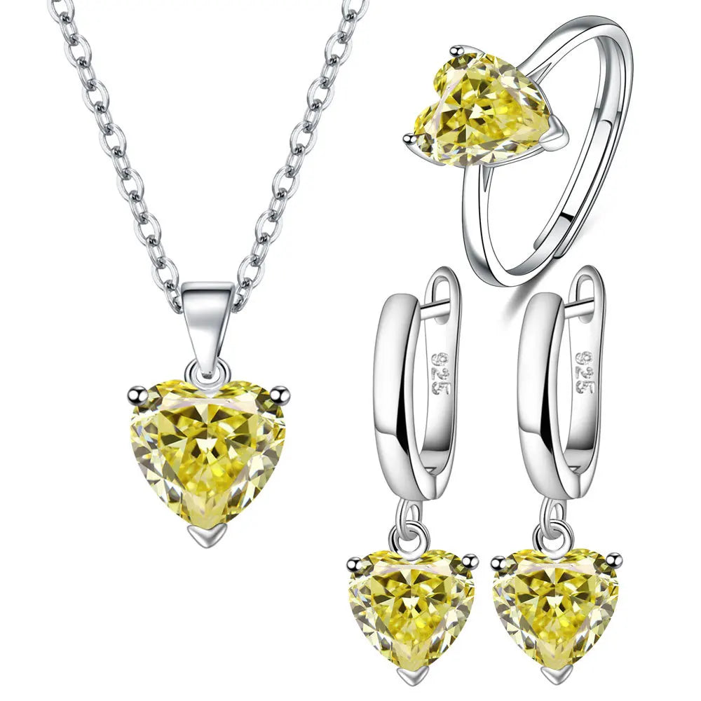 Ensemble de Bijoux en Argent Sterling S925 pour Femmes