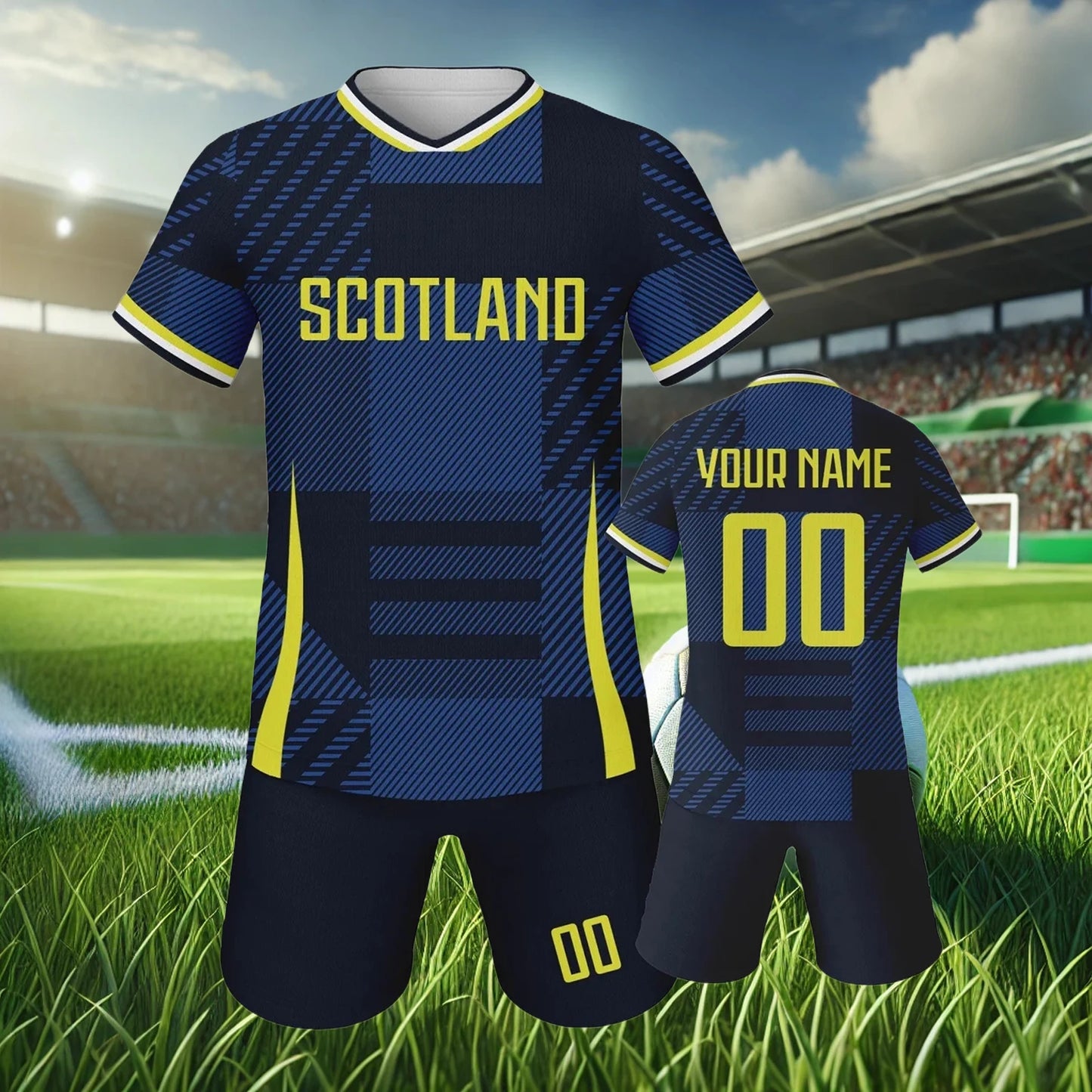 Maillot de Football Personnalisable pour Enfants - Équipe Écossaise