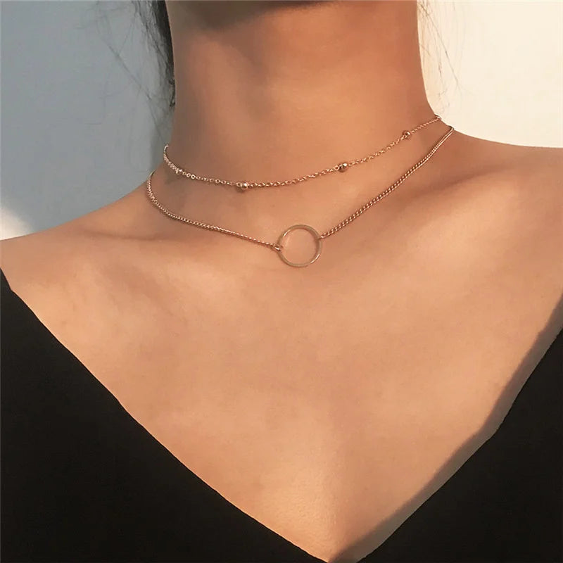 Ensemble de Colliers à Pendentifs en Cristal Zircon