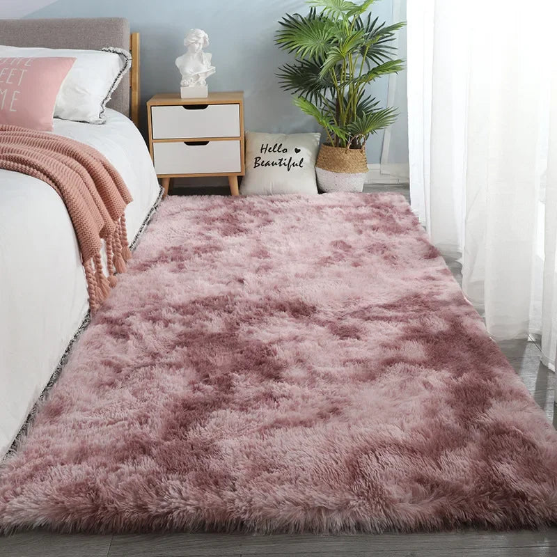 Tapis Gris en Peluche