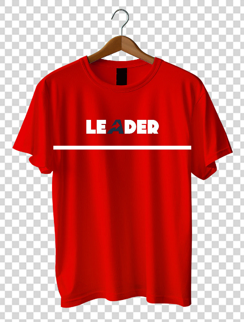 T-shirt "LEADER" Rouge - Audace et Élégance