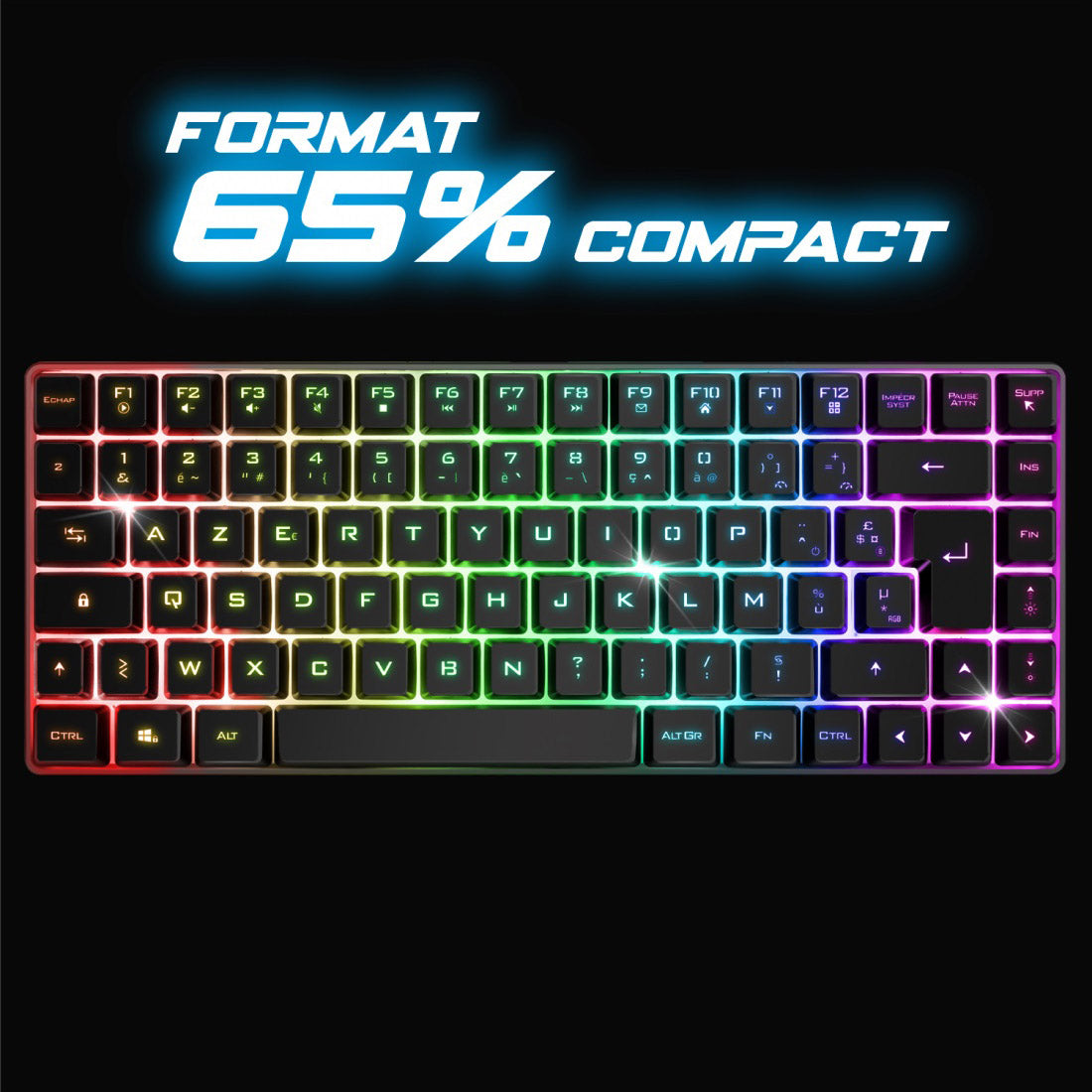 Clavier Semi-mécanique TKL RGB Sans fil - ELITE-K70 - Spirit of Gamer