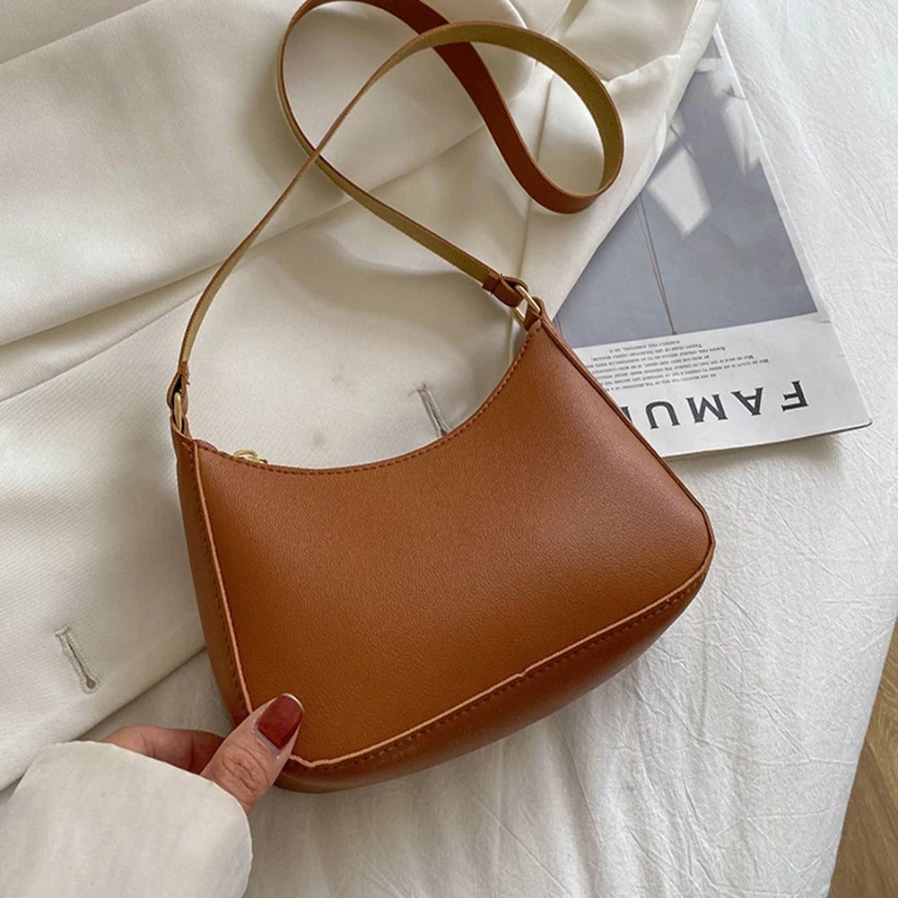 Sac à Main Rétro en Cuir PU pour Femmes