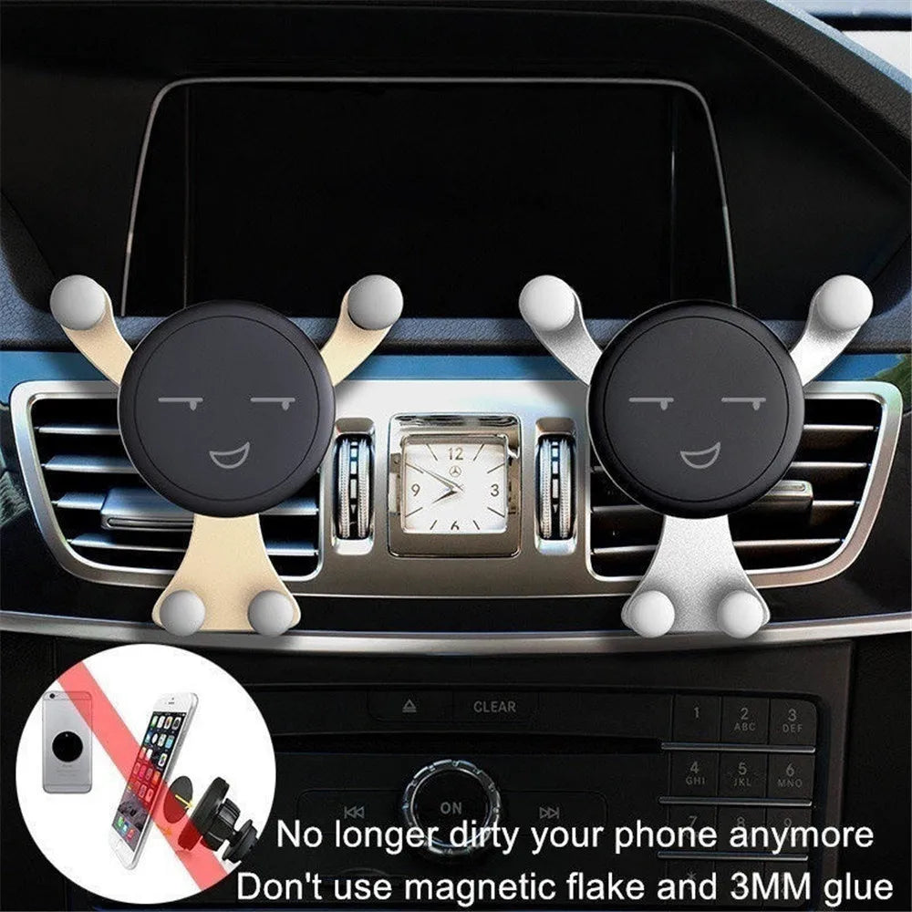 Support Téléphone Voiture à Gravité - Fixation sur Aération