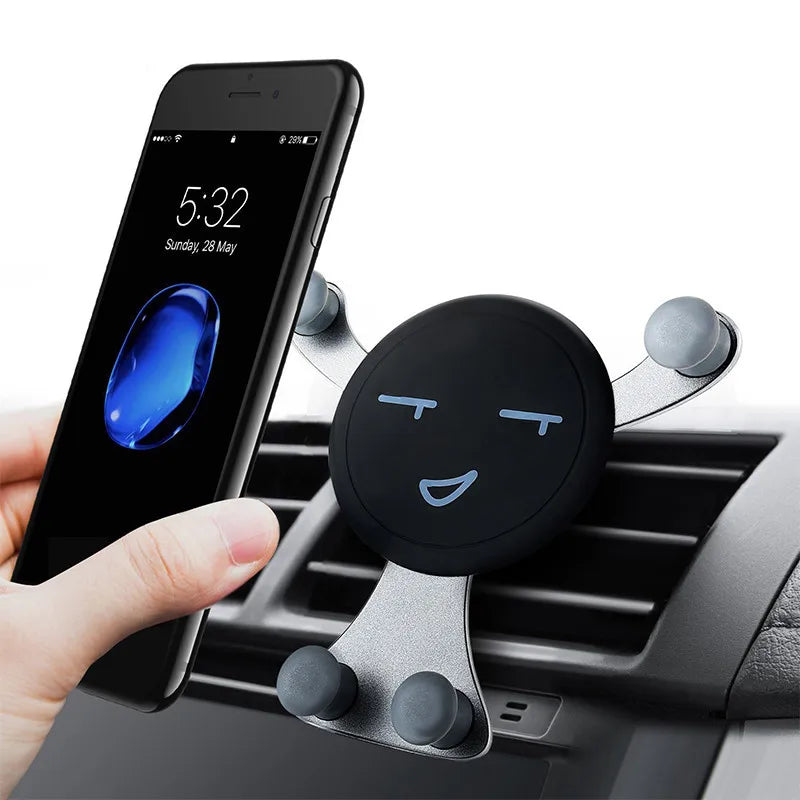 Support Téléphone Voiture à Gravité - Fixation sur Aération