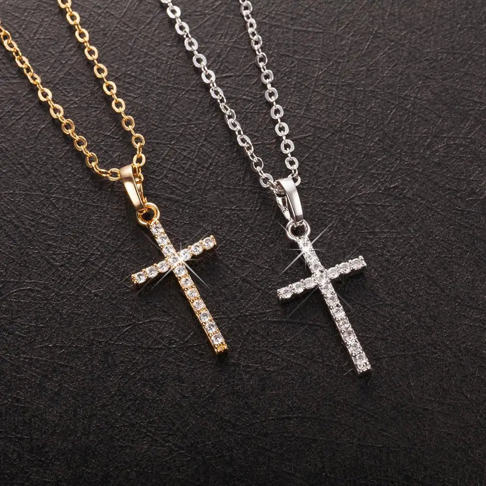 Pendentif Croix en Cristal