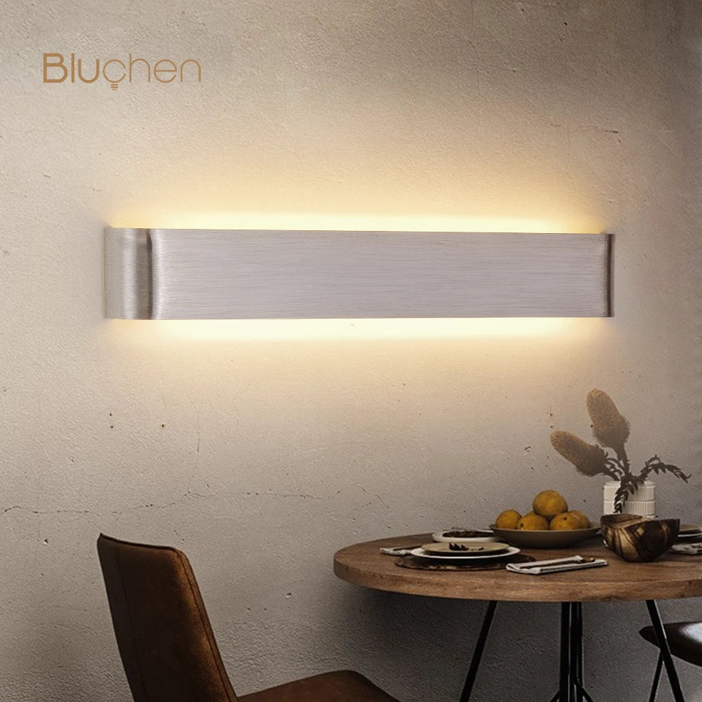 Applique murale LED en aluminium brossé
