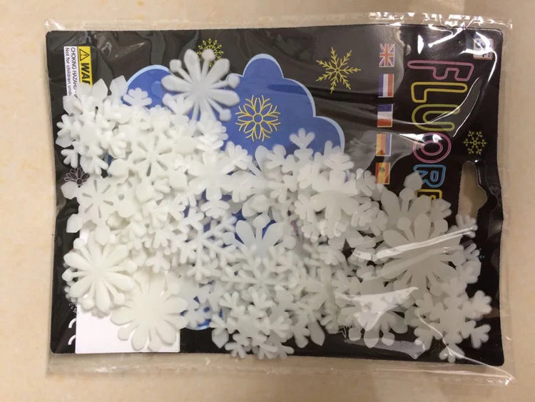 Autocollant mural flocon de neige lumineux - 50 pièces