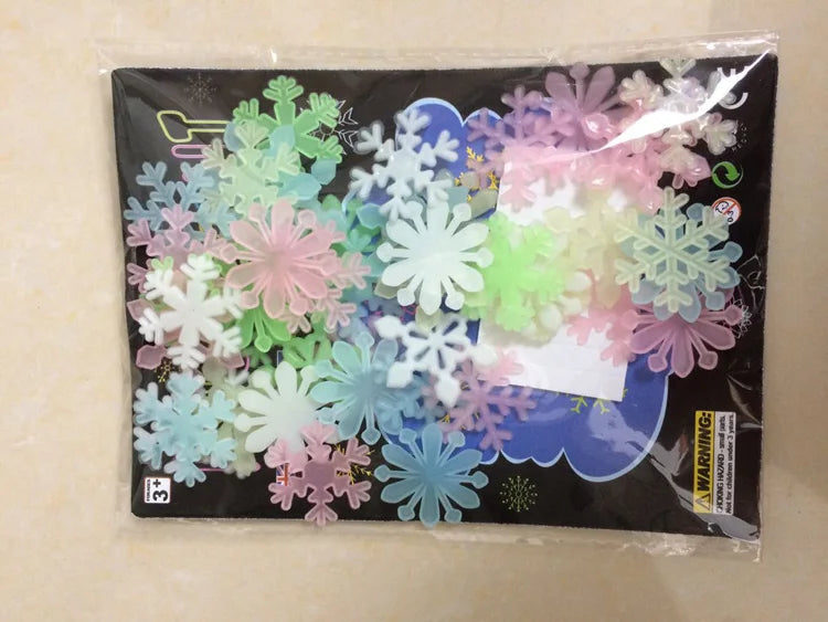 Autocollant mural flocon de neige lumineux - 50 pièces