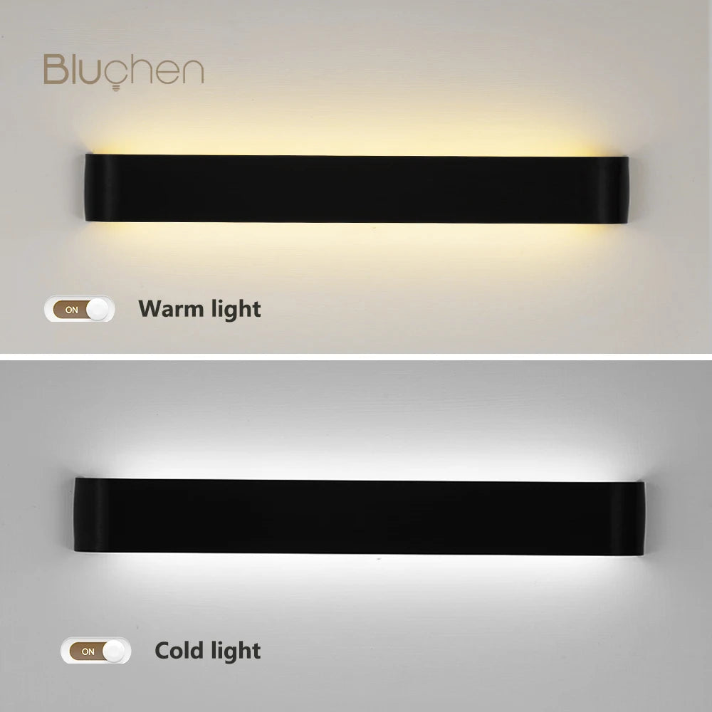 Applique murale LED en aluminium brossé