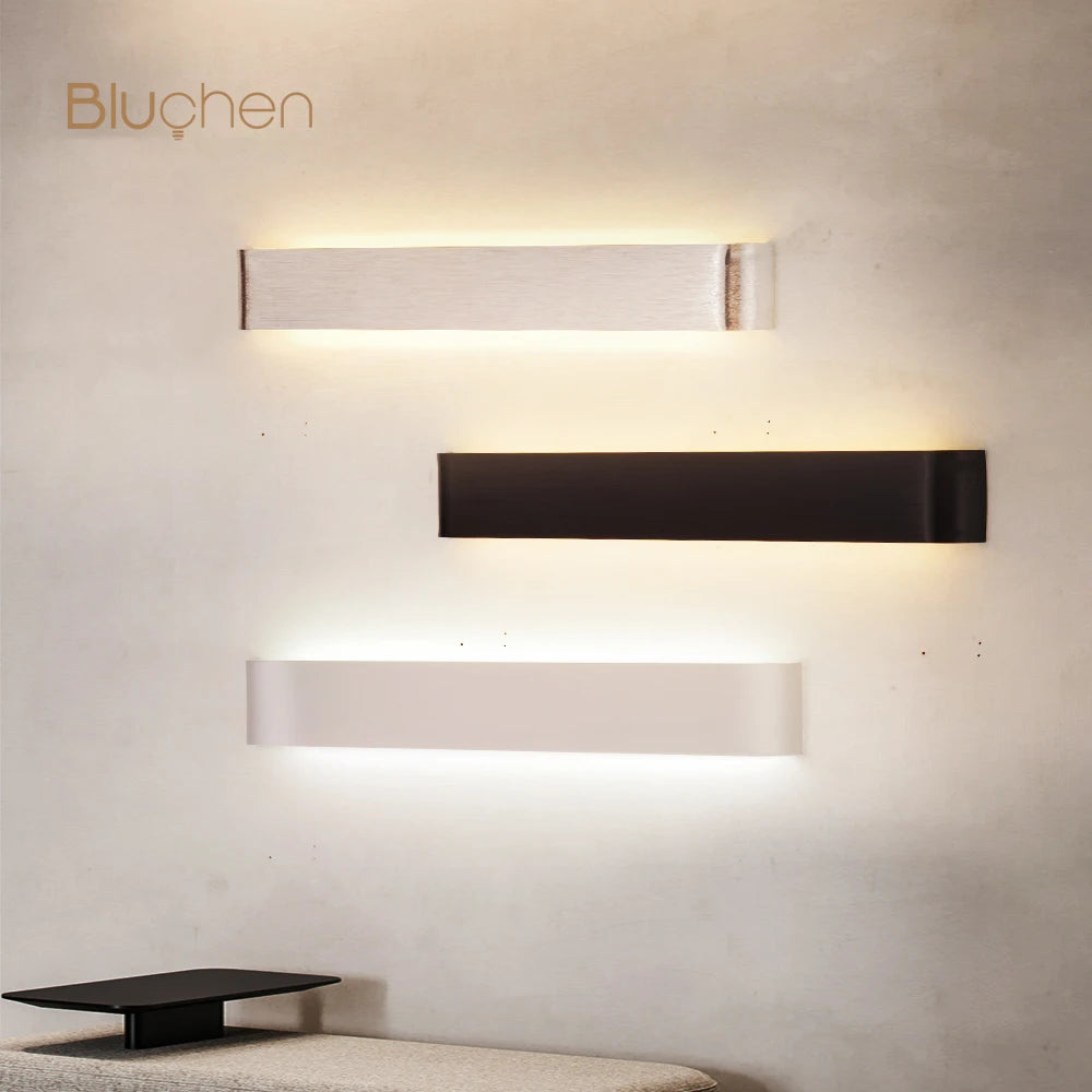 Applique murale LED en aluminium brossé