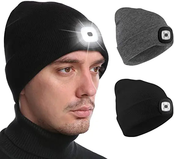 Bonnets Tricotés avec Éclairage LED