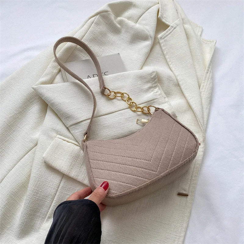 Mini Sac à Bandoulière en Feutre pour Femmes