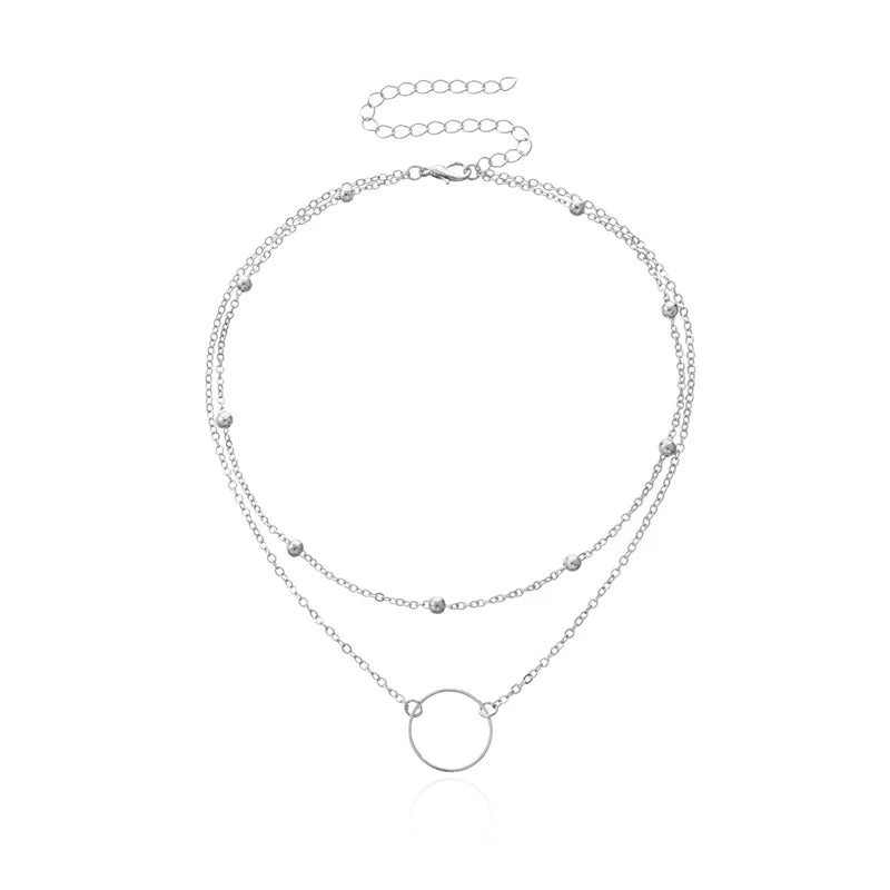 Ensemble de Colliers à Pendentifs en Cristal Zircon