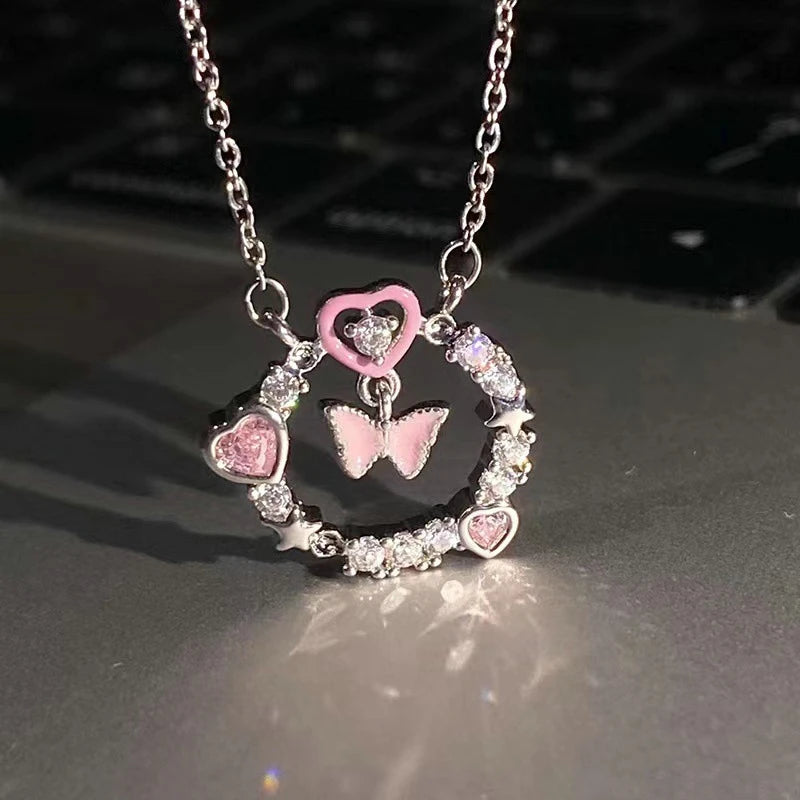 Collier avec Pendentif Cerise en Or Rouge