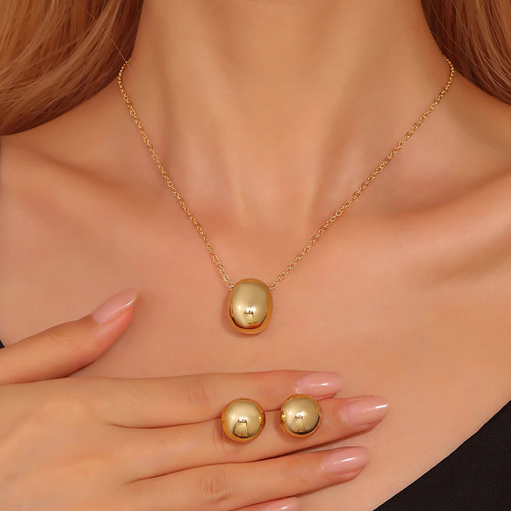 Ensemble de Bijoux 3 Pièces en Forme de Cœur