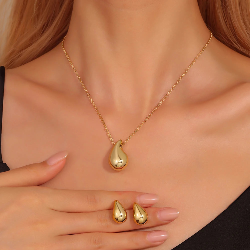 Ensemble de Bijoux 3 Pièces en Forme de Cœur
