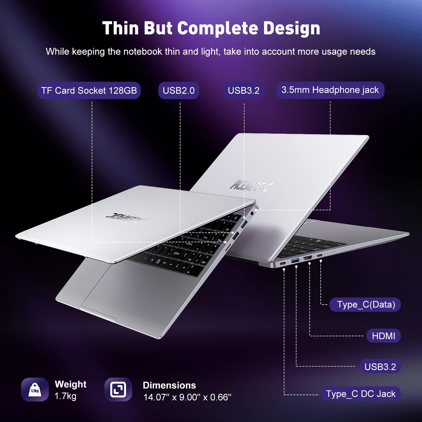 ACEMAGIC Slim Laptop : Le Partenaire Idéal pour Toutes Vos Activités