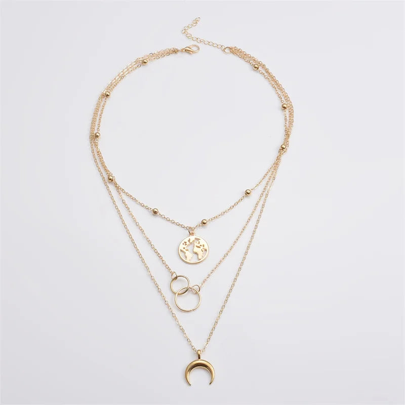 Ensemble de Colliers à Pendentifs en Cristal Zircon