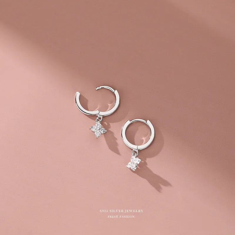 Boucles d'Oreilles Feuille en Argent Sterling 925