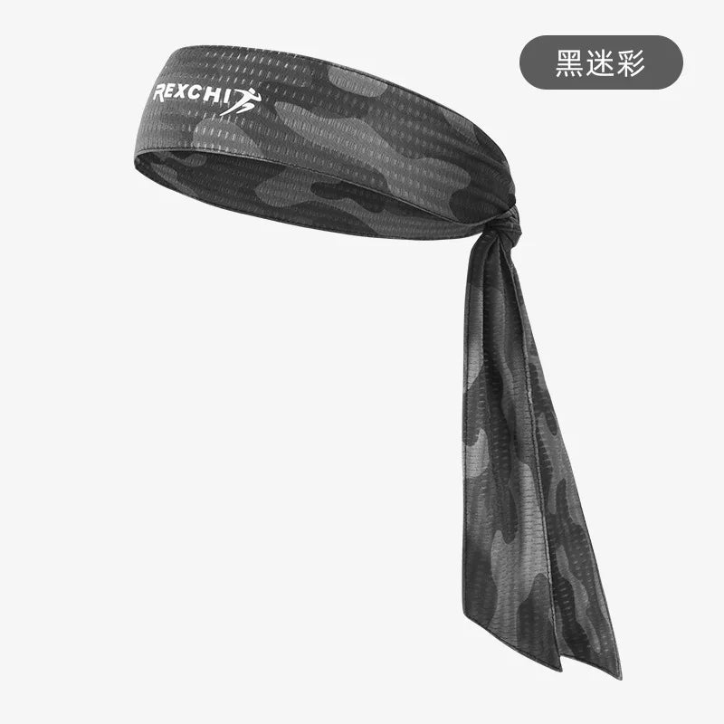 Bandeau de sport pour homme REXCHI en soie glacée