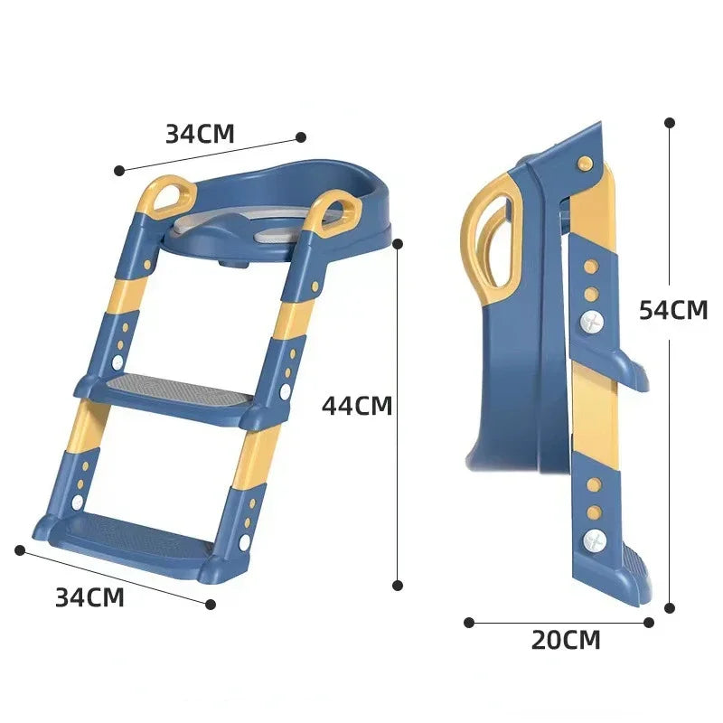 Abattant de toilette enfant avec escalier et support pliant