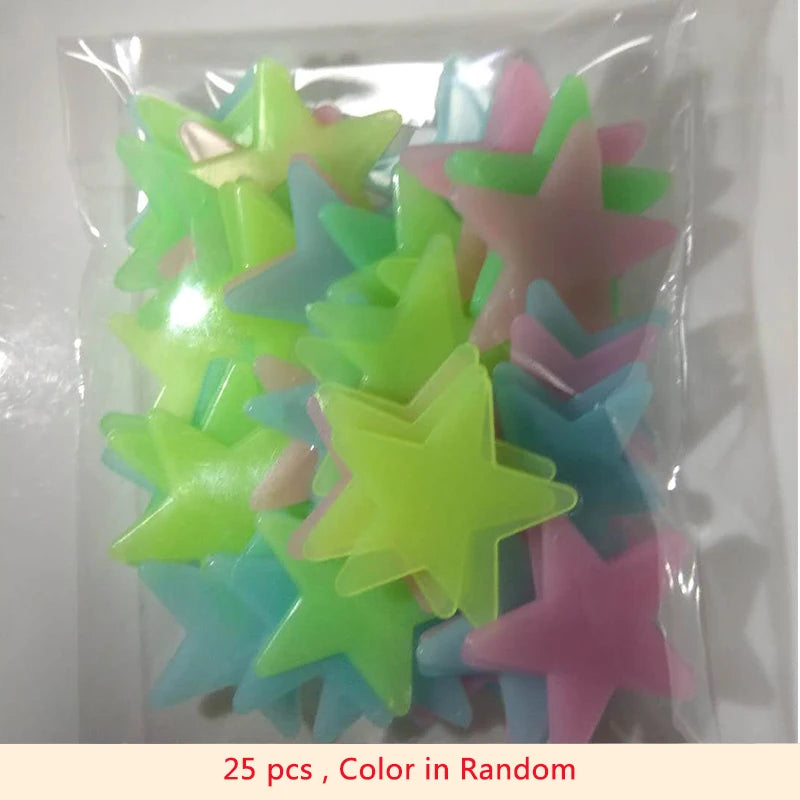 Autocollants muraux étoiles fluorescents en PVC