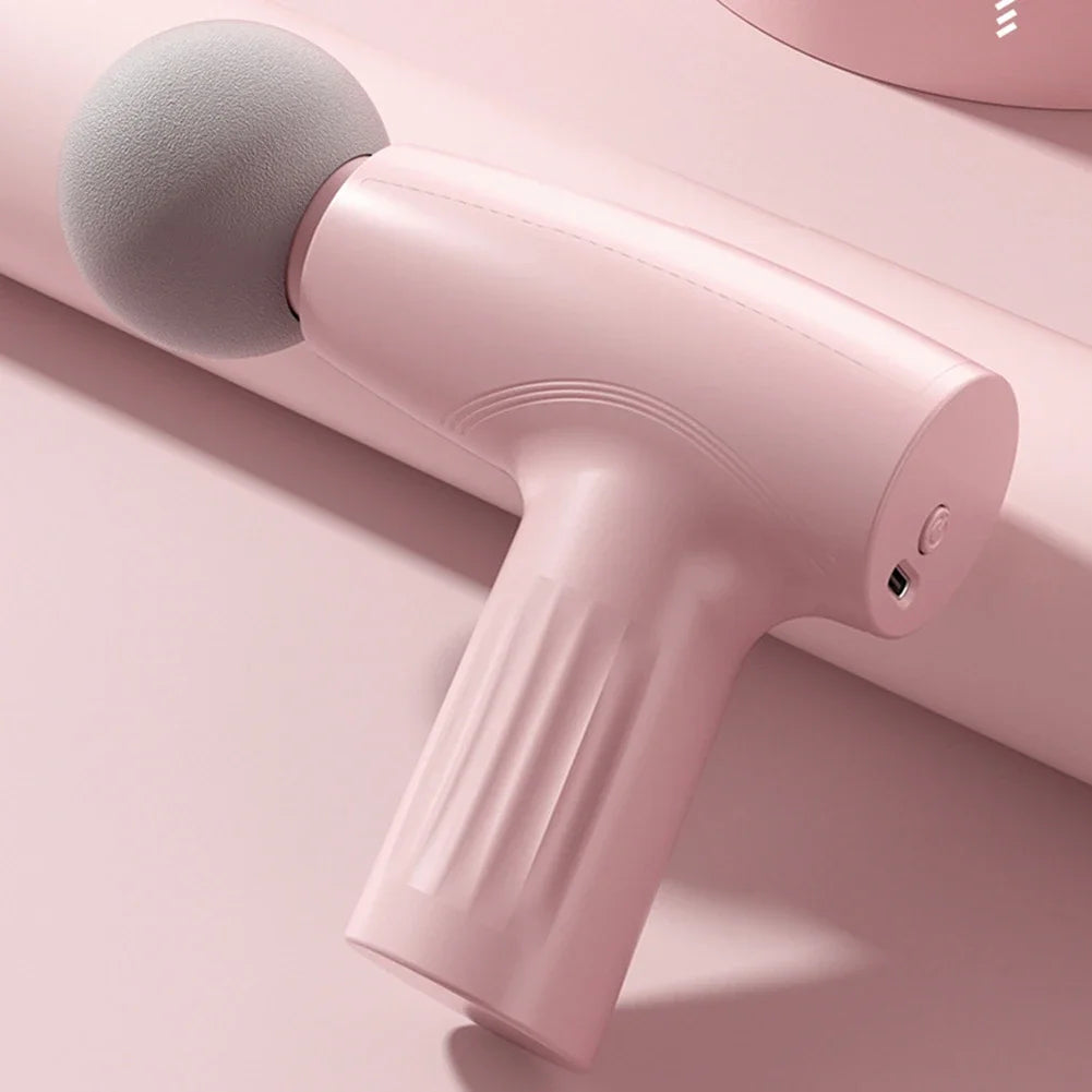 Mini Fascia Gun Pink, un pistolet de massage compact et élégant