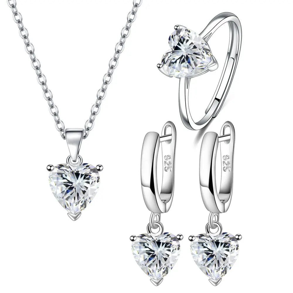 Ensemble de Bijoux en Argent Sterling S925 pour Femmes