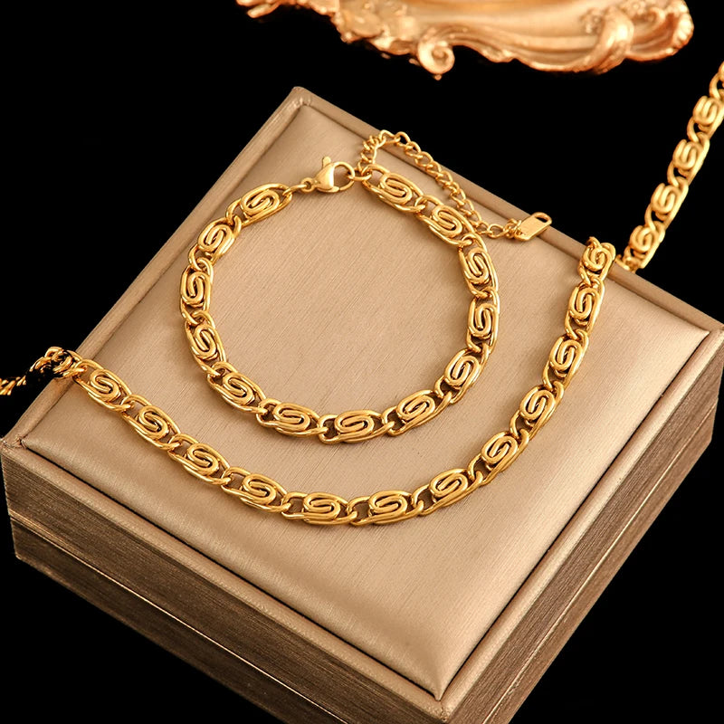 Ensemble de Bijoux EILIECK 316L en Acier Inoxydable