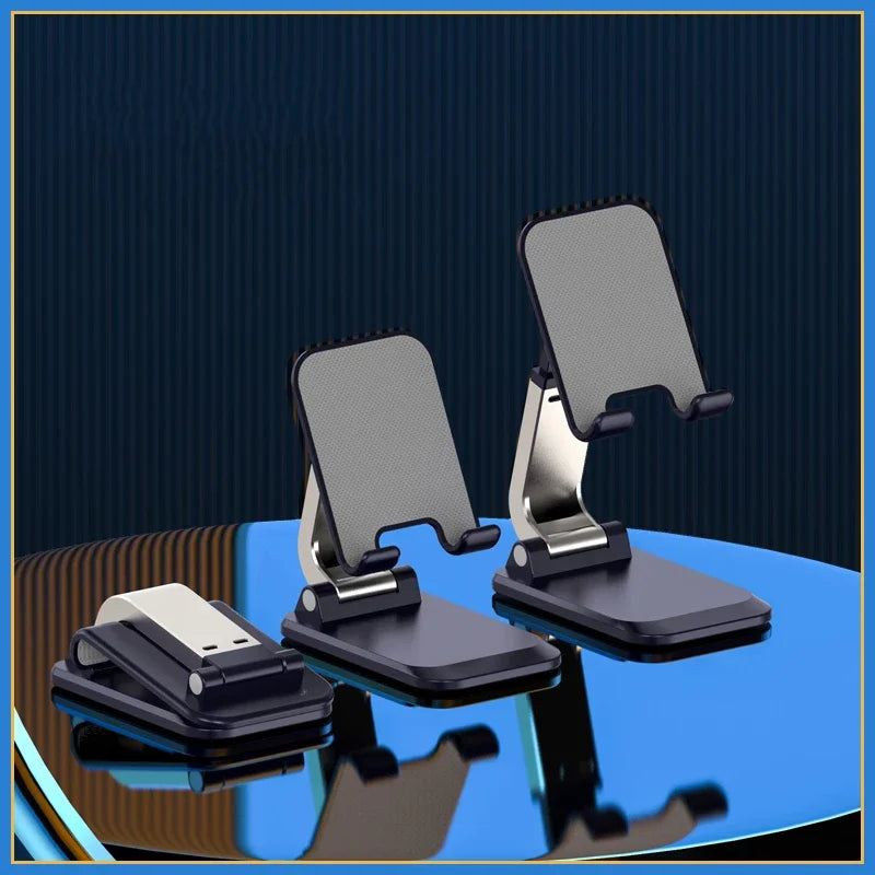 Support de Bureau Pliable en Métal pour Téléphone et Tablette
