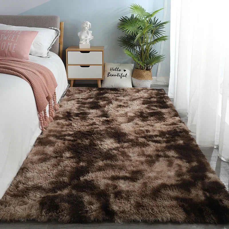 Tapis Gris en Peluche