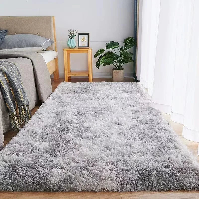 Tapis Gris en Peluche