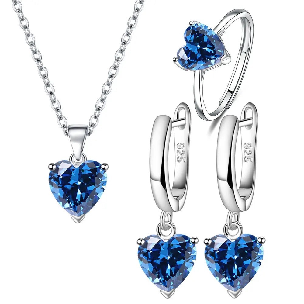 Ensemble de Bijoux en Argent Sterling S925 pour Femmes