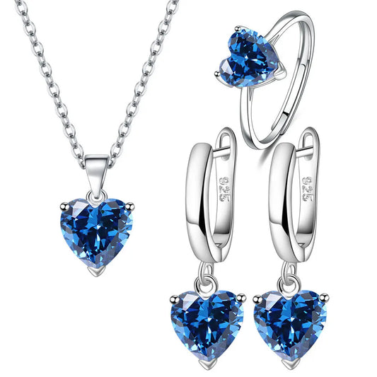 Ensemble de Bijoux en Argent Sterling S925 pour Femmes