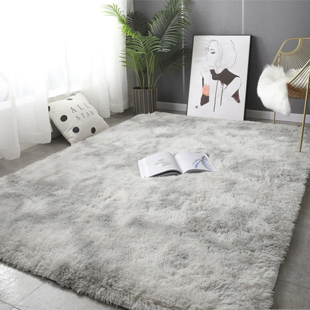 Tapis Gris en Peluche