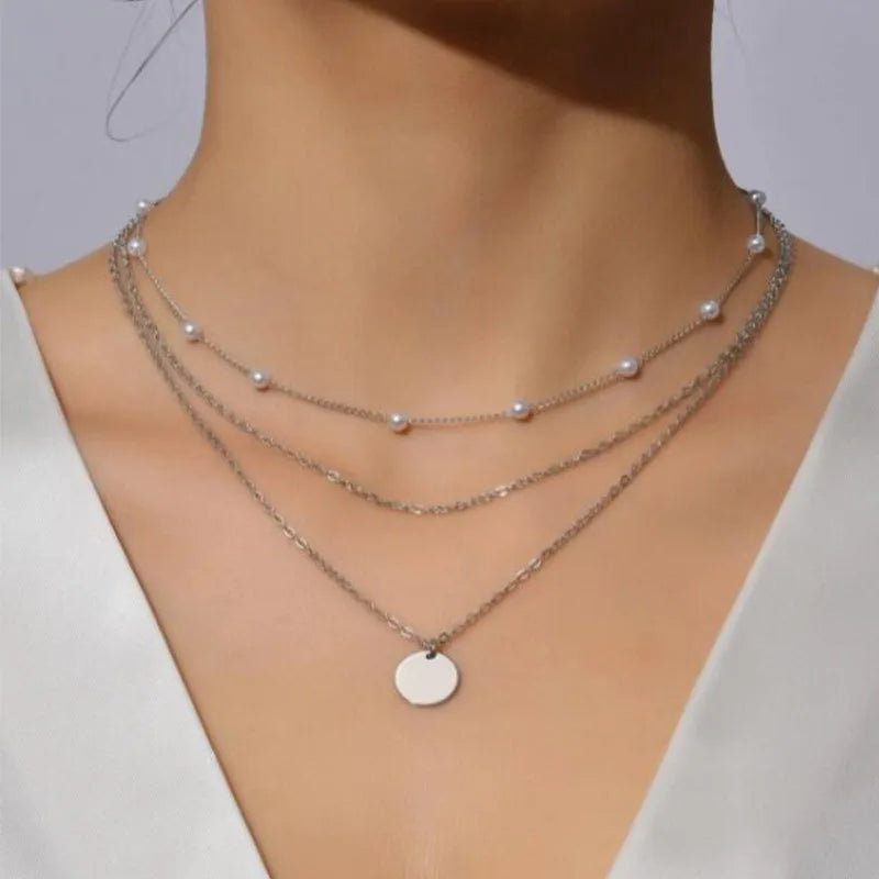 Ensemble de Colliers à Pendentifs en Cristal Zircon