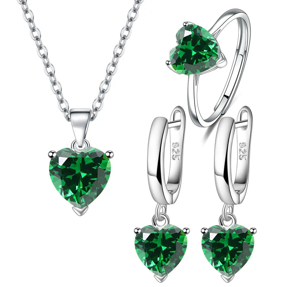 Ensemble de Bijoux en Argent Sterling S925 pour Femmes