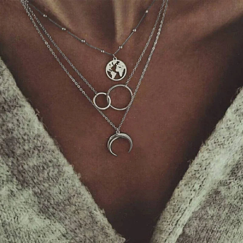 Ensemble de Colliers à Pendentifs en Cristal Zircon