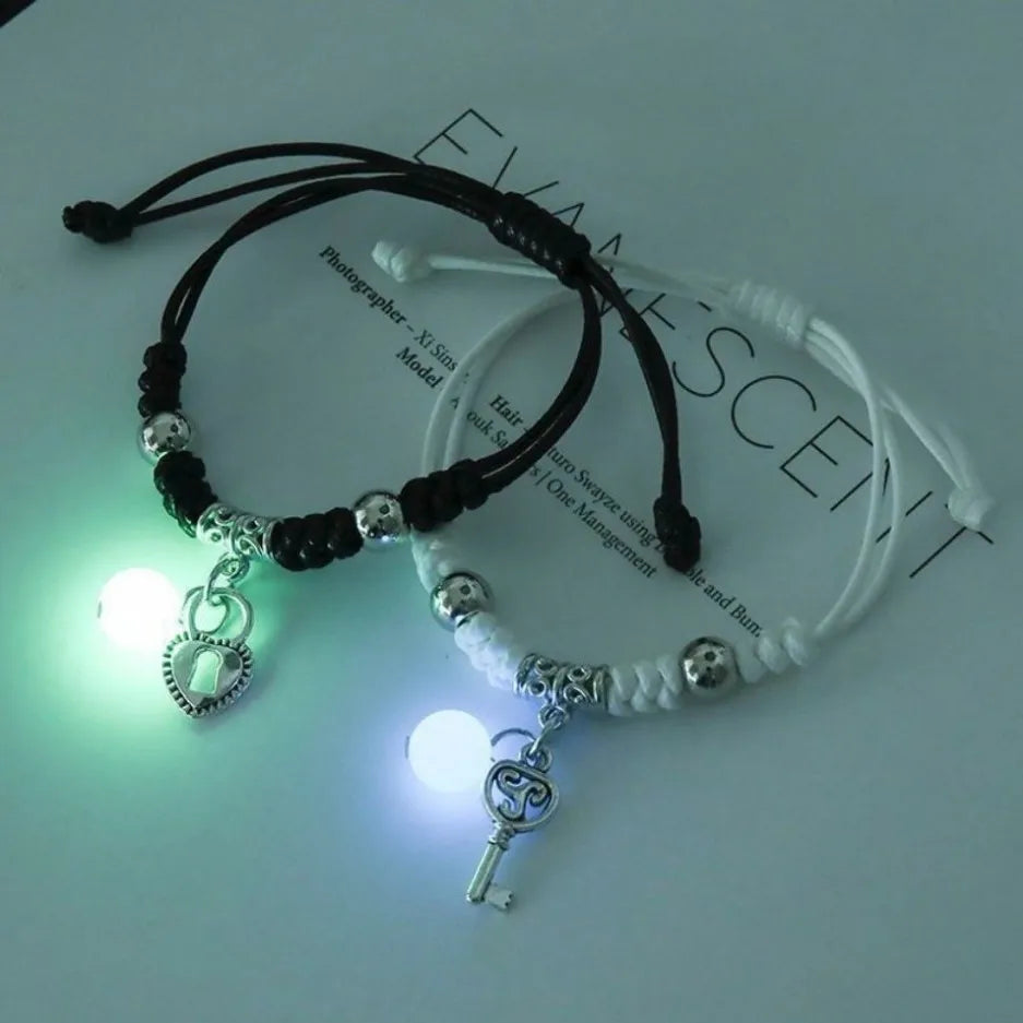 Bracelets Lumineux en Perles pour Couples