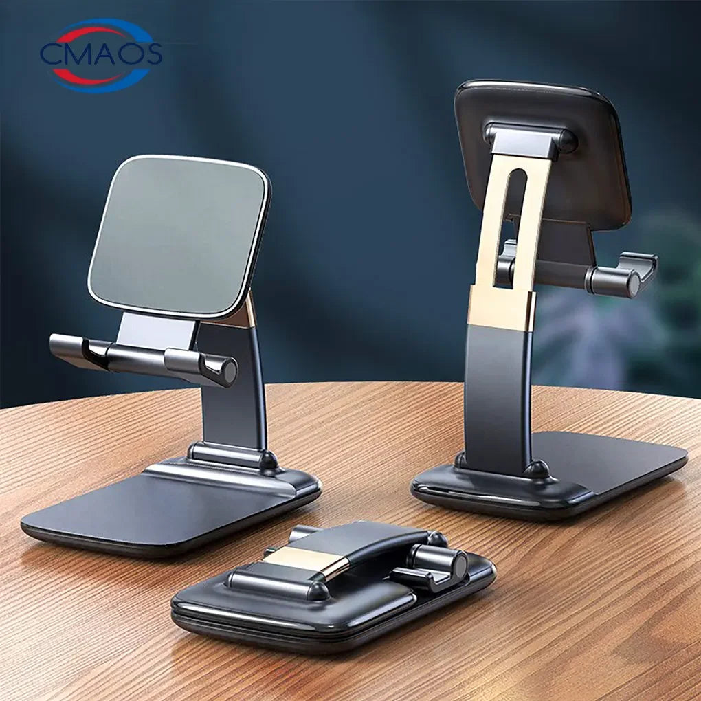 Support de Bureau Pliable en Métal pour Téléphone et Tablette