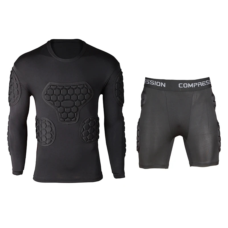 Uniforme de Gardien de But Professionnel avec Protection Épaissie - Manches Longues