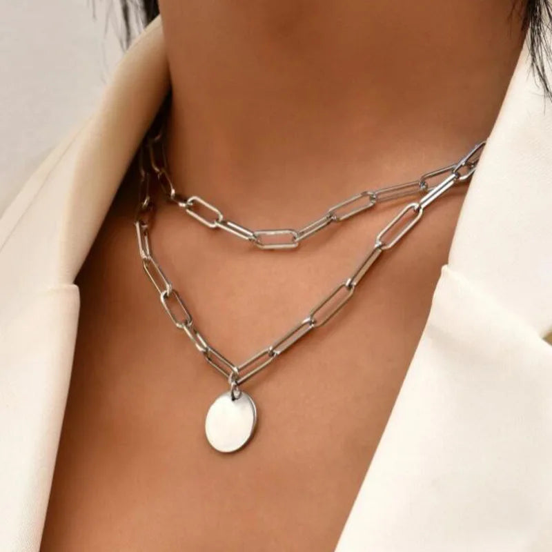 Ensemble de Colliers à Pendentifs en Cristal Zircon