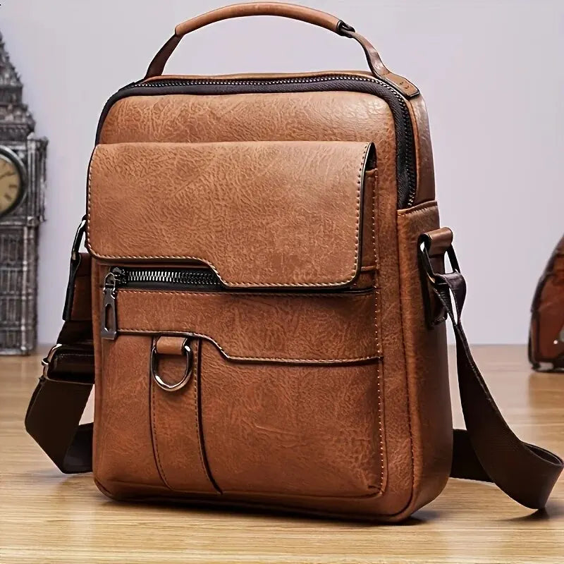 Sac à Bandoulière pour Hommes en Cuir PU