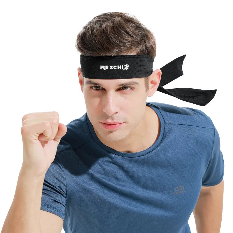 Bandeau de sport pour homme REXCHI en soie glacée