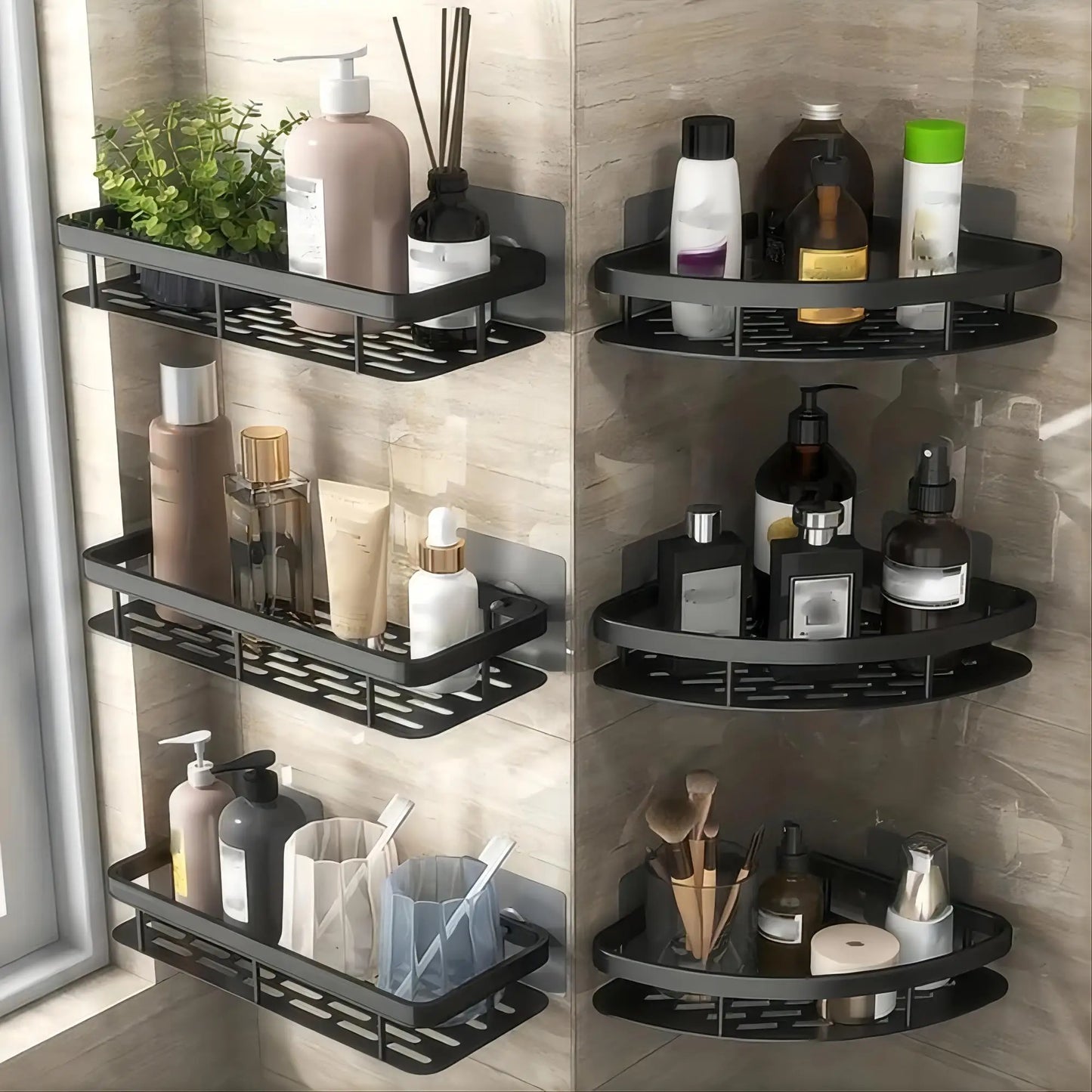 Étager de salle de bain triangulaire