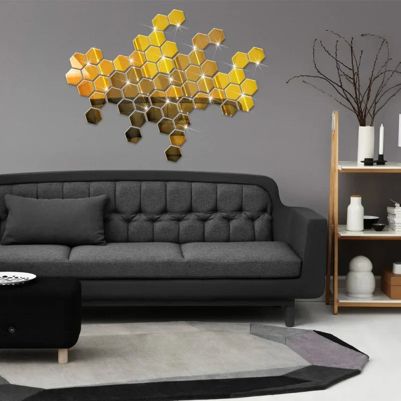 Autocollant Mural Miroir Acrylique 3D