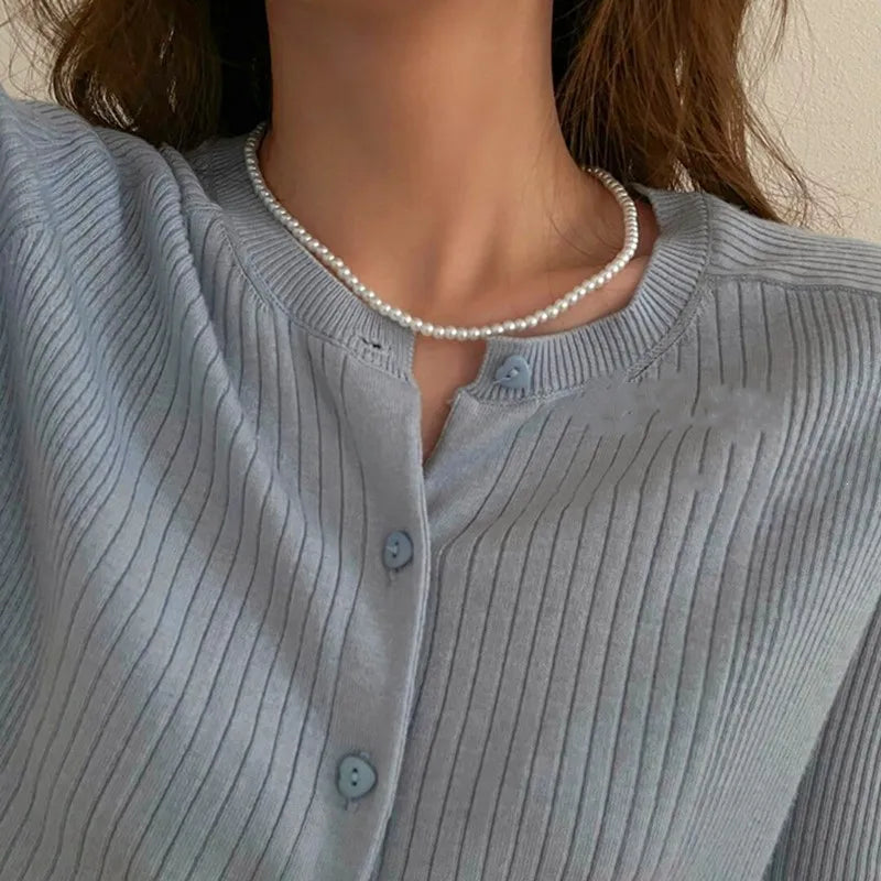 Collier Ras-du-Cou Cœur d'Amour en Perles