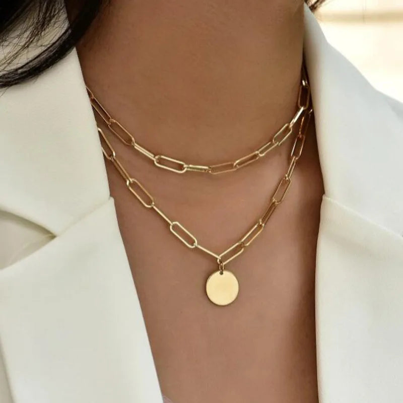 Ensemble de Colliers à Pendentifs en Cristal Zircon